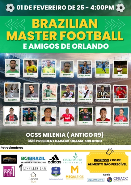 Evento esportivo em Orlando reúne rstrelas do futebol brasileiro